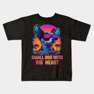 chihuahua dog lover small dog with big heart Kids T-Shirt